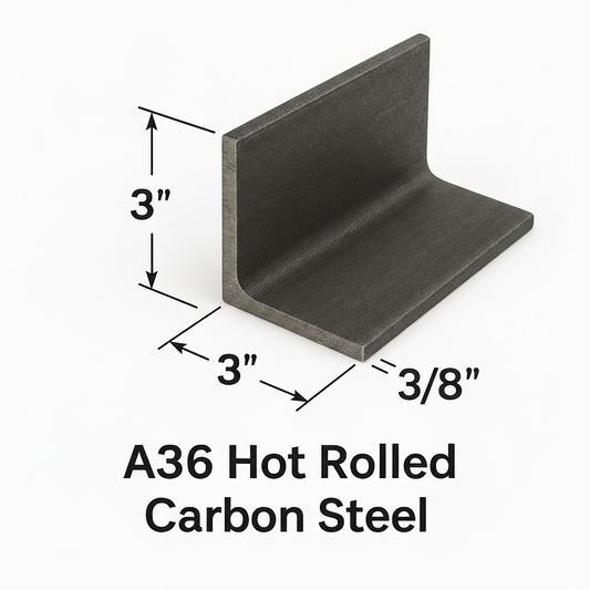 3"x3"x3/8" Hot Rolled Carbon Steel