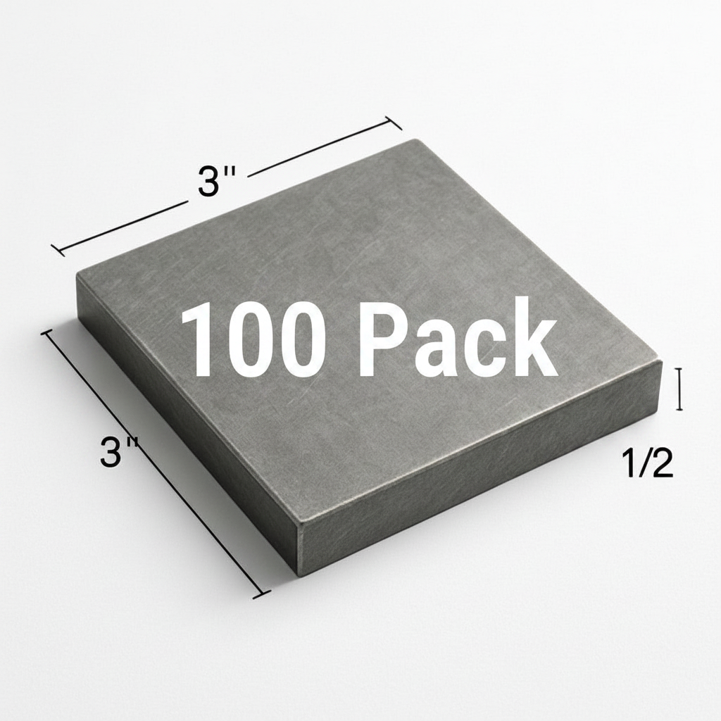 3” x 3” steel plate welding coupon 100 pack