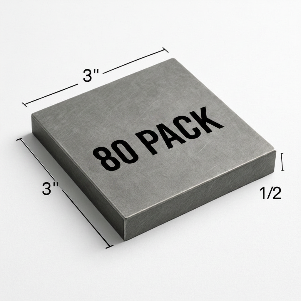 3” x 3” steel plate welding coupon 80 pack