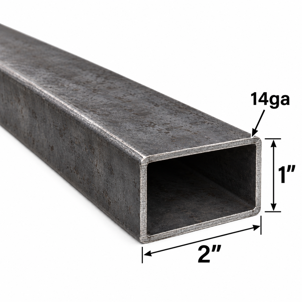2" x 1" x 14ga Square Tube Steel A500 Hot Rolled 2” x 1” HSS Metal Pipe Hollow Structural Steel Support