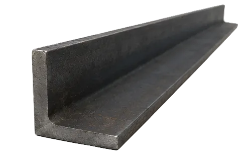 3x2x1/2 steel angle iron bracket on a white background