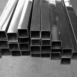 Stacked up square metal tubes