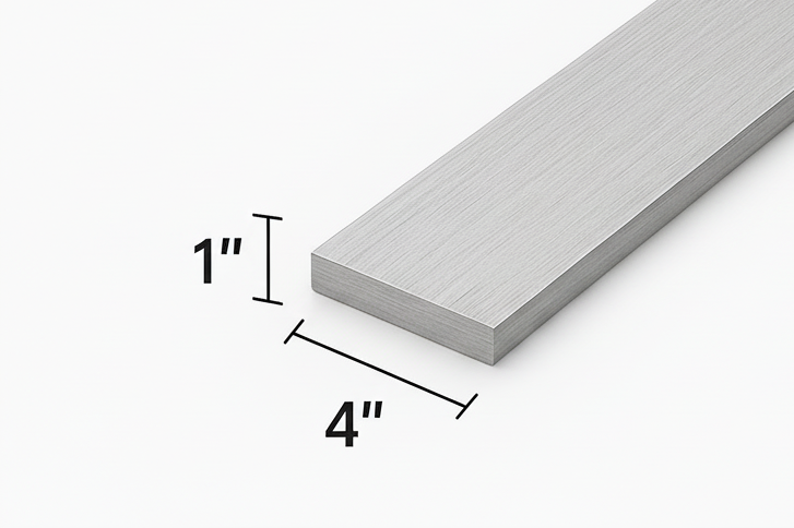 4” x 1” rectangle bar aluminum strip plate