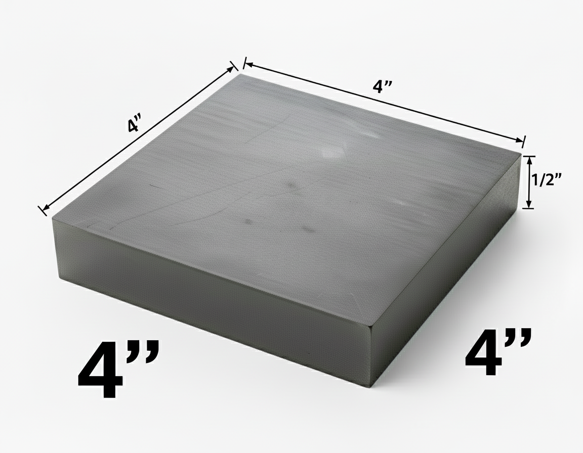 4” x 4” x 1/2” steel square shim