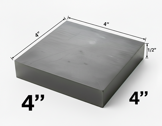 4” x 4” x 1/2” steel square shim