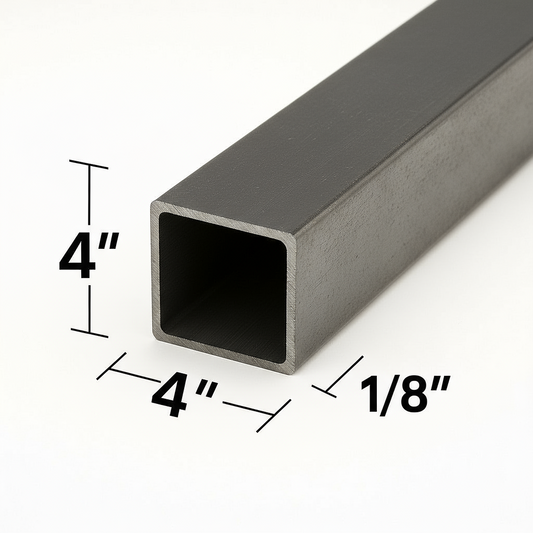 4” x 4” x 11 gauge tube steel
