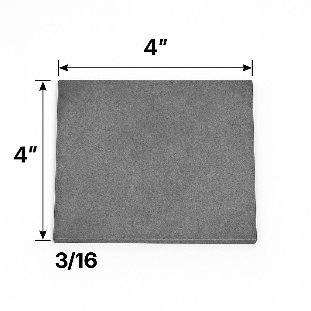 4“ x 4“ x 3/16“ square steel plate welding coupon
