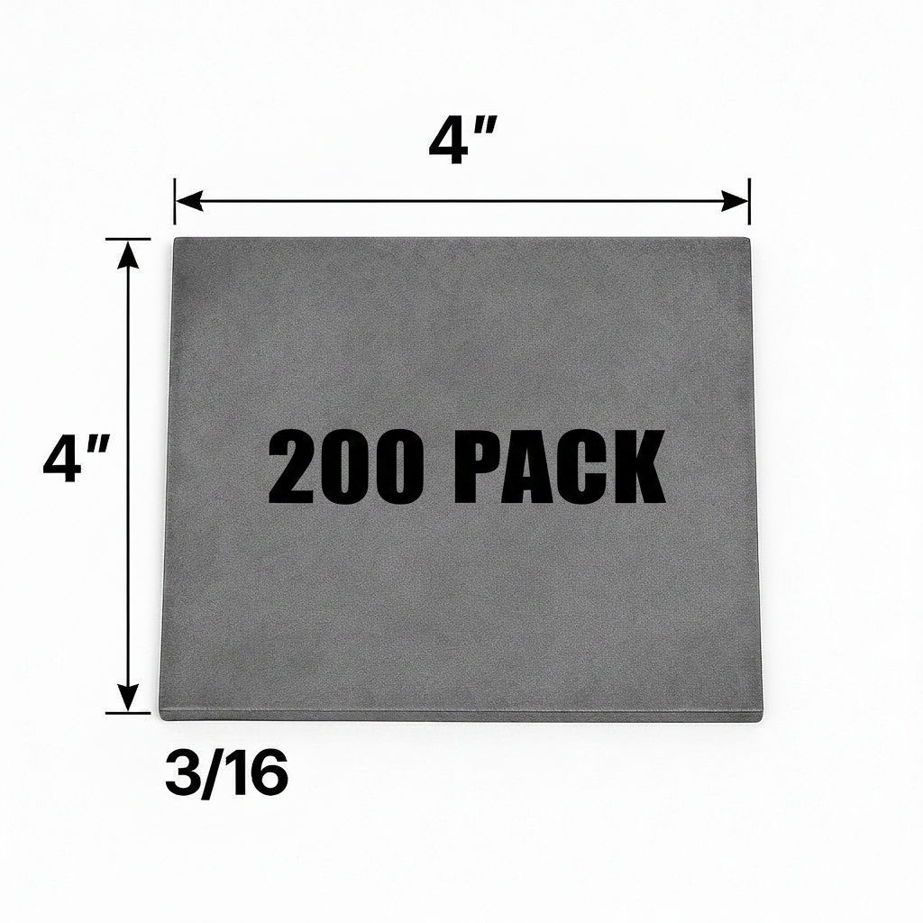 4“ x 4“ x 3/16“ square steel plate welding coupon 200 pack