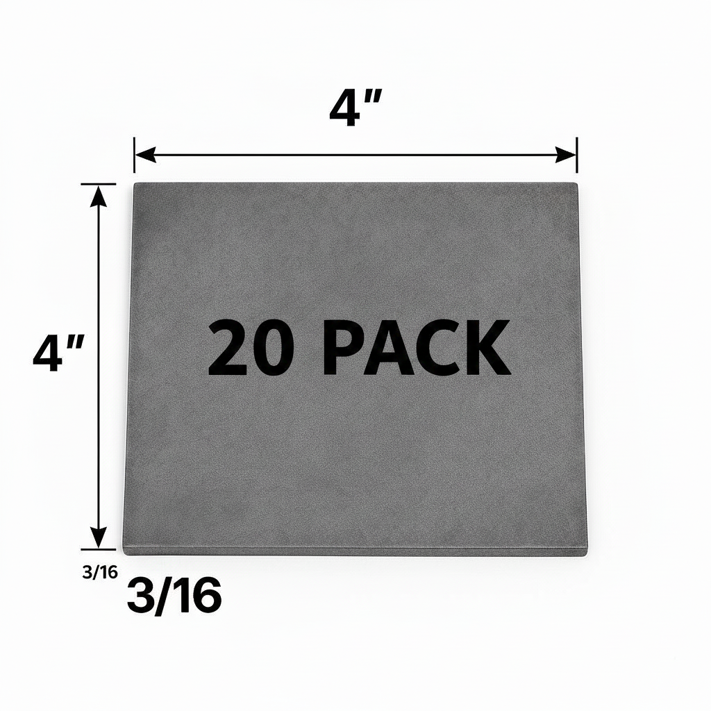 4“ x 4“ x 3/16“ square steel plate welding coupon 20 pack