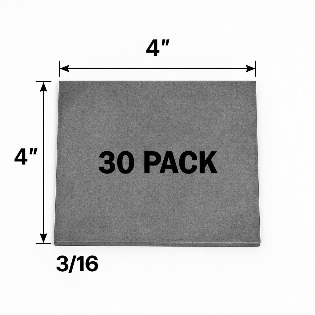 4“ x 4“ x 3/16“ square steel plate welding coupon 30 pack