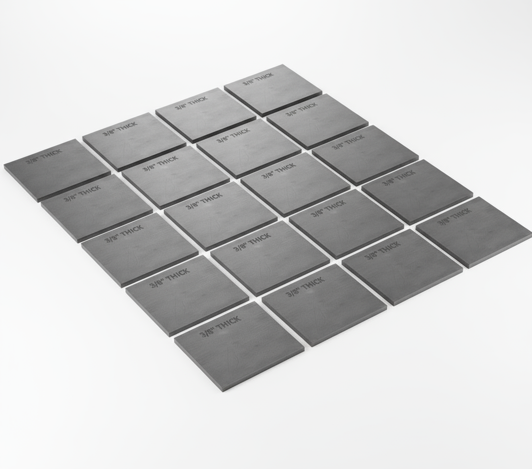 4” x 4” x 3/8" Steel Shim Plates -A36 Hot Rolled - Welding Coupons - 0.375” Metal Post Base Plates - Heavy Duty Steel Plate - Quantity Discounts