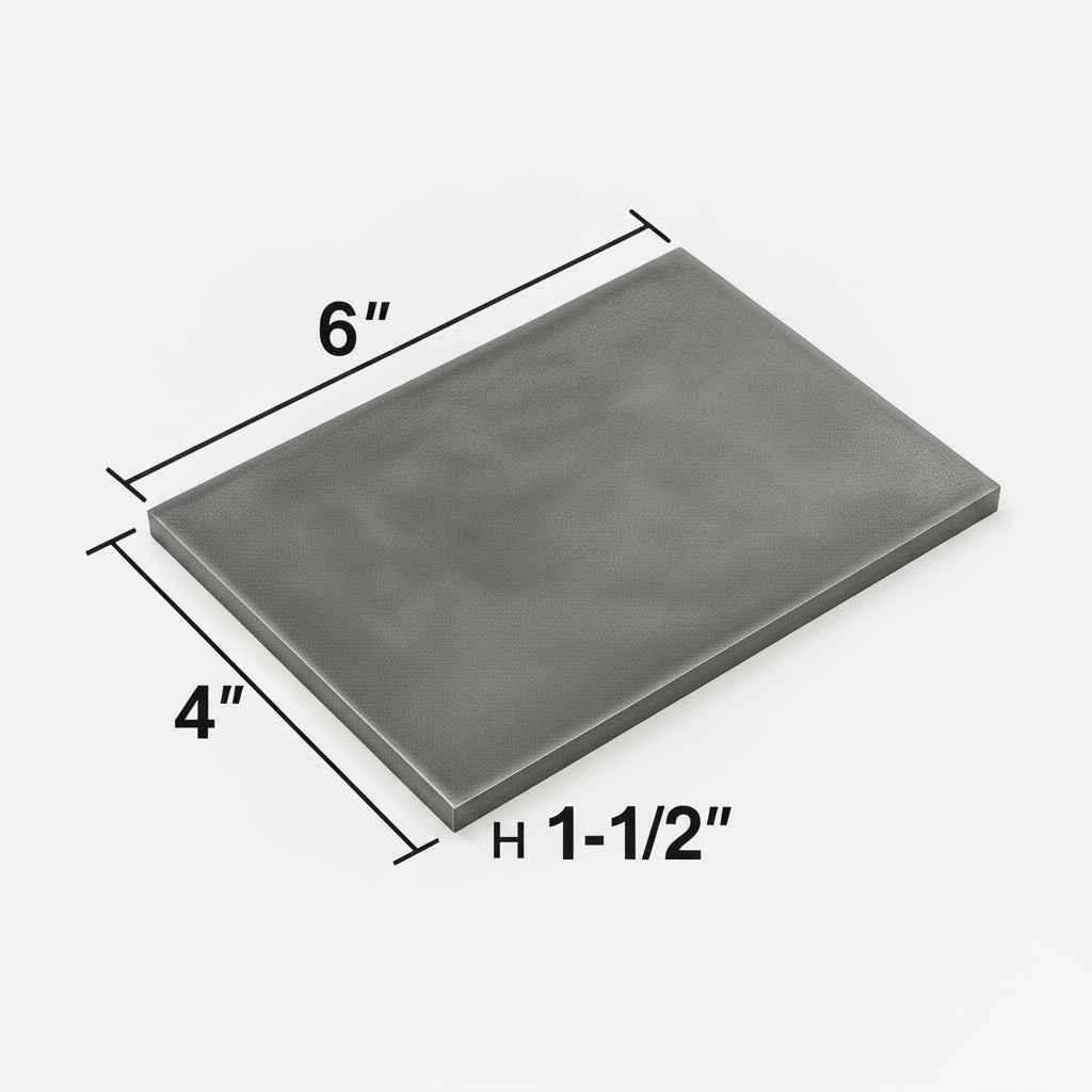 4” x 6” x 1 1/2” steel welding coupon plate