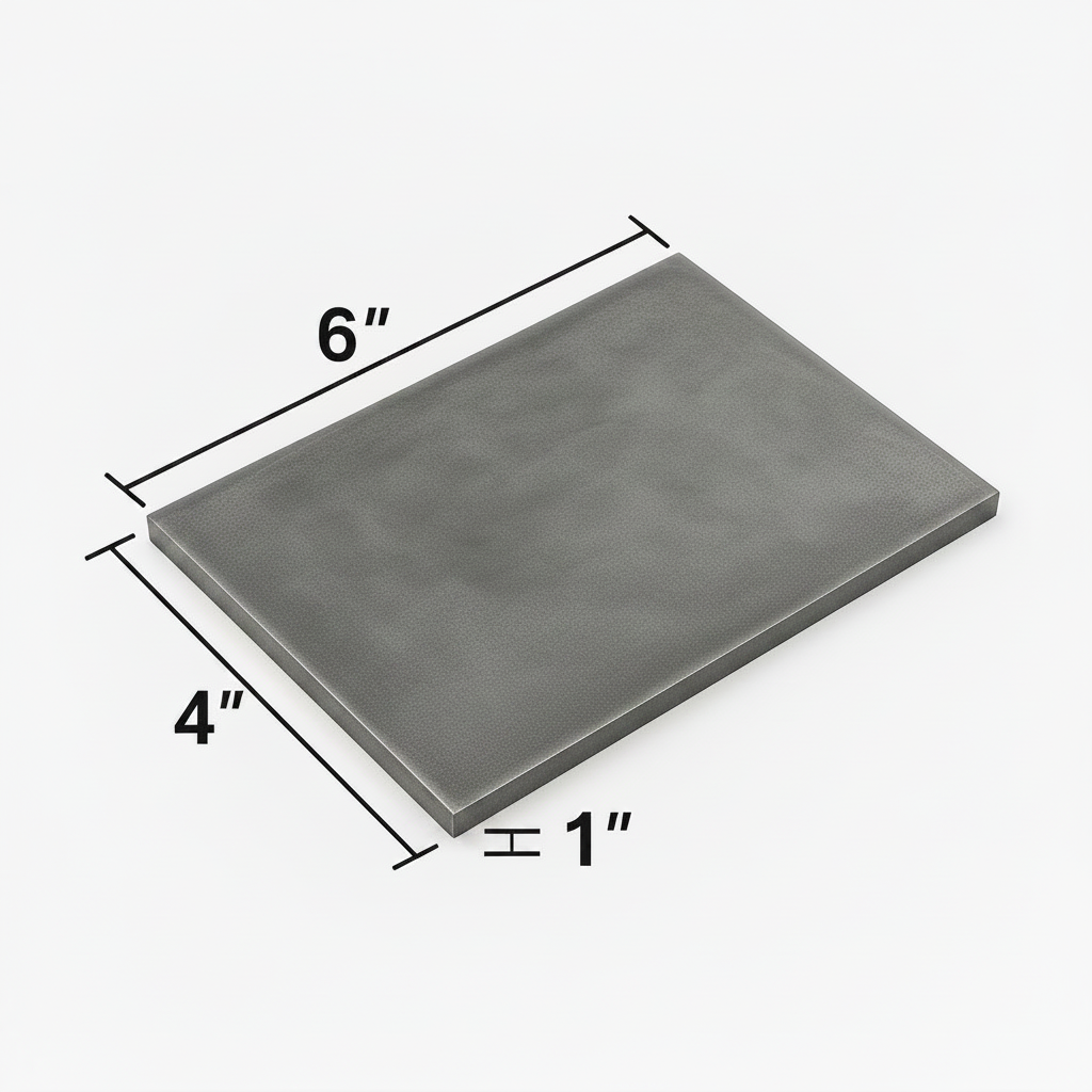 4” x 6” x 1” steel welding coupon plate