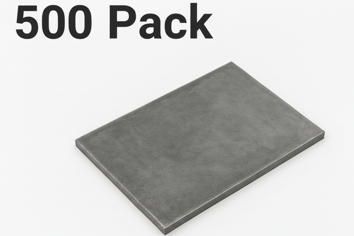 500 piece pack of steel plates for welding practice 
