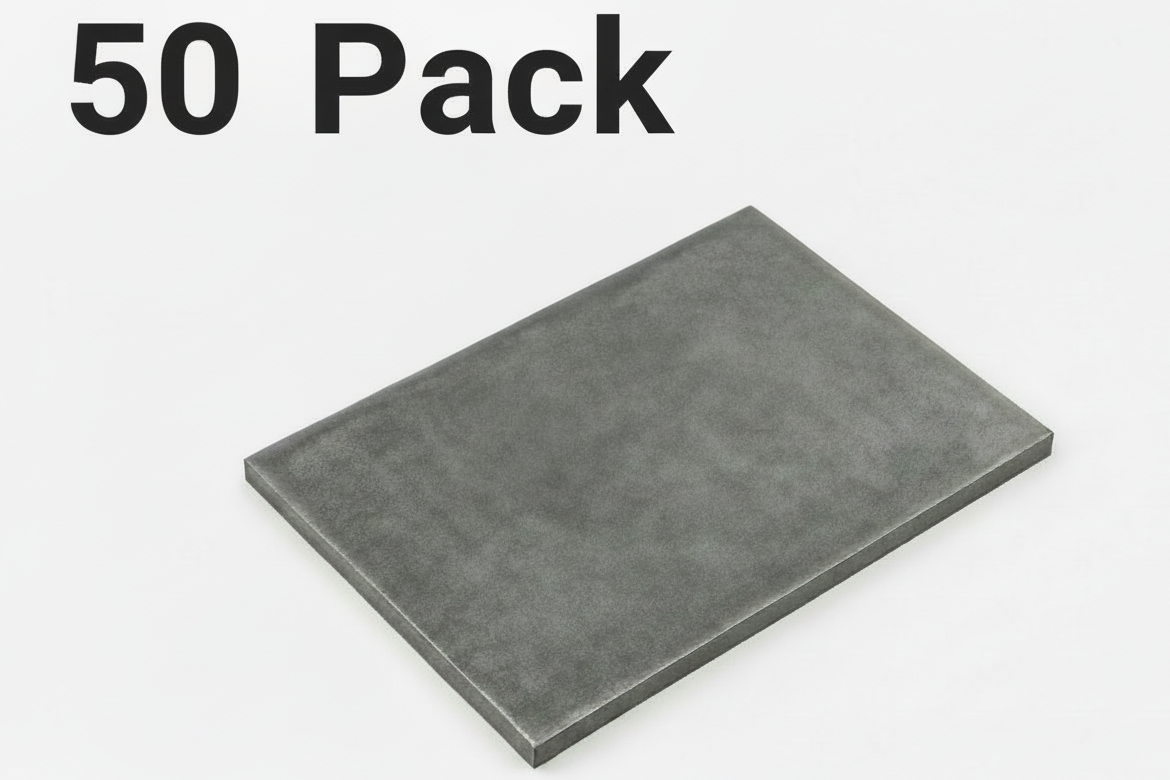 50 piece pack of steel plates for welding practice 