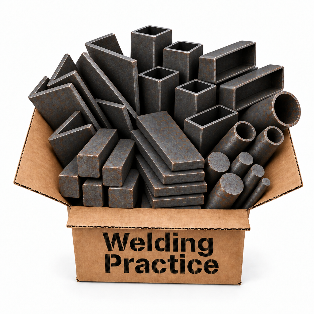 Thick Welding Practice Coupons – Hot Rolled Carbon Steel Variety Pack – 1/4" or Thicker