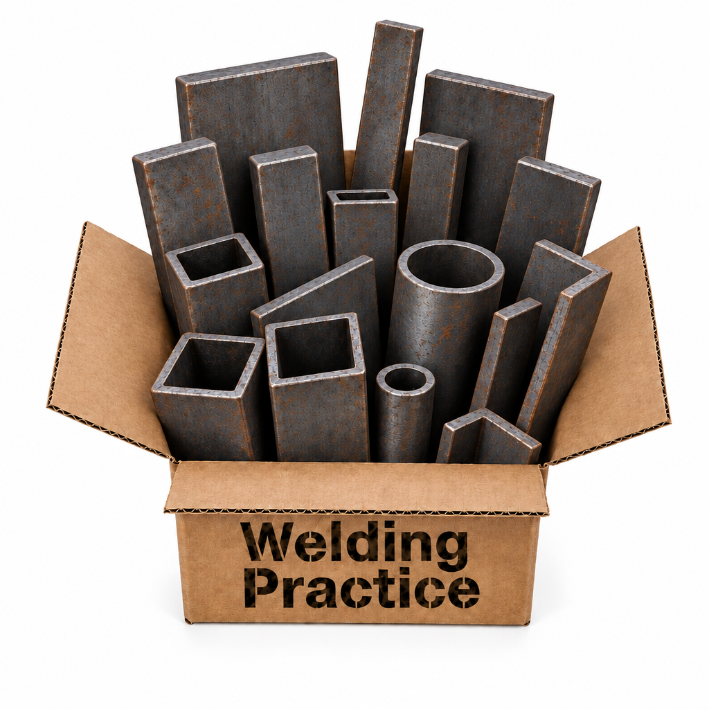 Thick Welding Practice Coupons – Hot Rolled Carbon Steel Variety Pack – 1/4" or Thicker