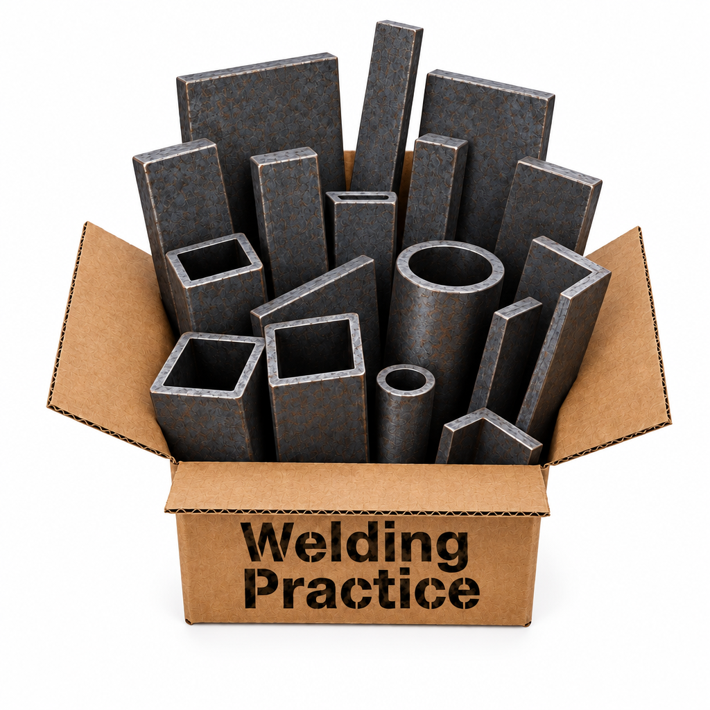 Thick Welding Practice Coupons – Hot Rolled Carbon Steel Variety Pack – 1/4" or Thicker
