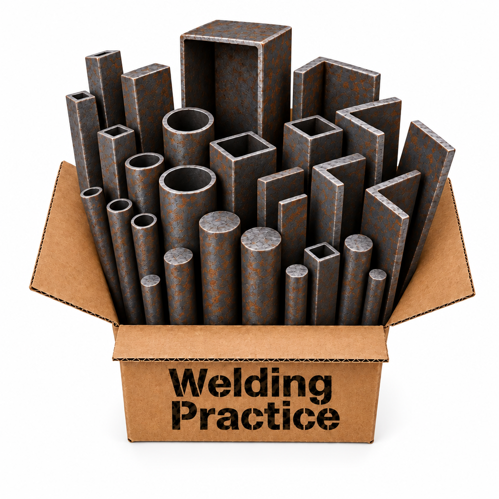 Thick Welding Practice Coupons – Hot Rolled Carbon Steel Variety Pack – 1/4" or Thicker