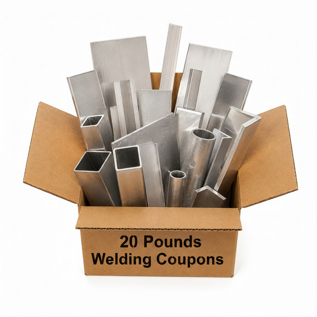 20 pounds of aluminum welding practice coupons