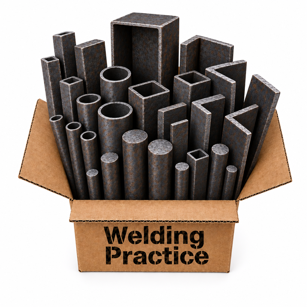 Thick Welding Practice Coupons – Hot Rolled Carbon Steel Variety Pack – 1/4" or Thicker
