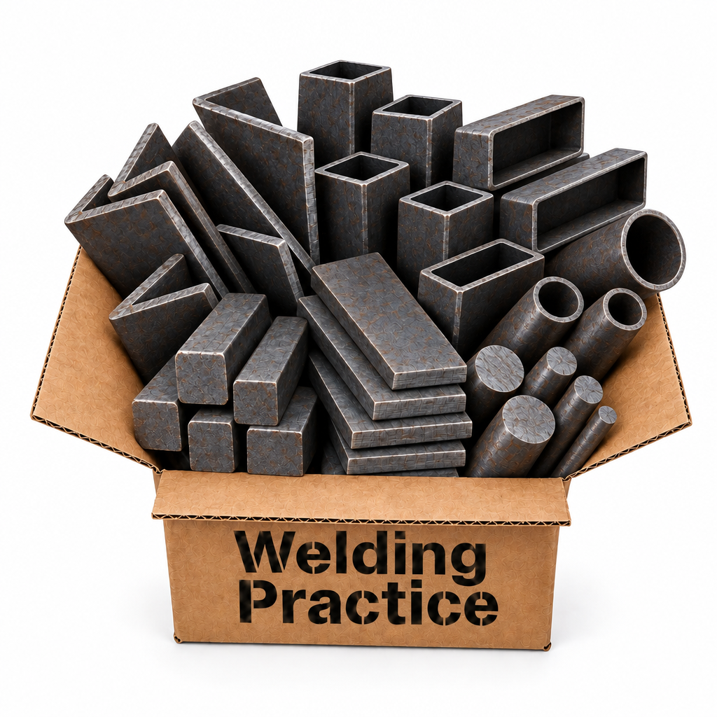 Thick Welding Practice Coupons – Hot Rolled Carbon Steel Variety Pack – 1/4" or Thicker