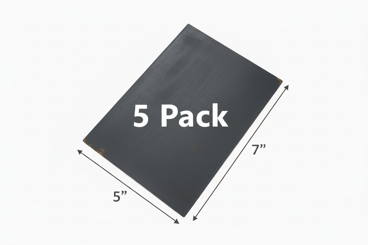 5” by 7” steel shim plate welding practice coupon  5 pack