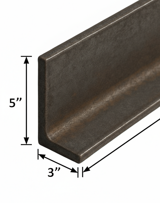 5” x 3” x 3/8” angle iron