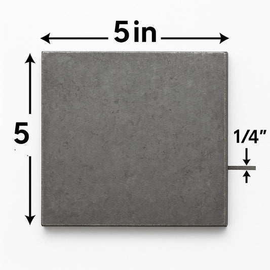 5“ x 5“ x 1/4“ square steel shim plate welding coupon
