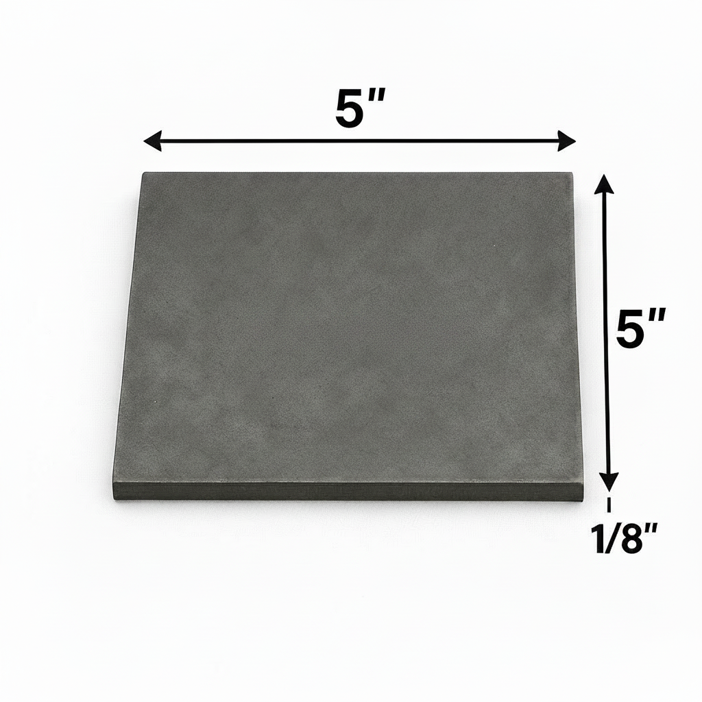 5” x 5” x 1/8” steel shim plate 