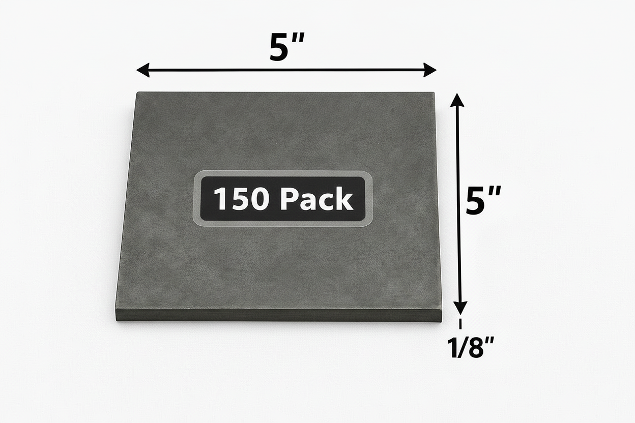 5“ x 5“ x 1/8“ steel shim plate 150 pack