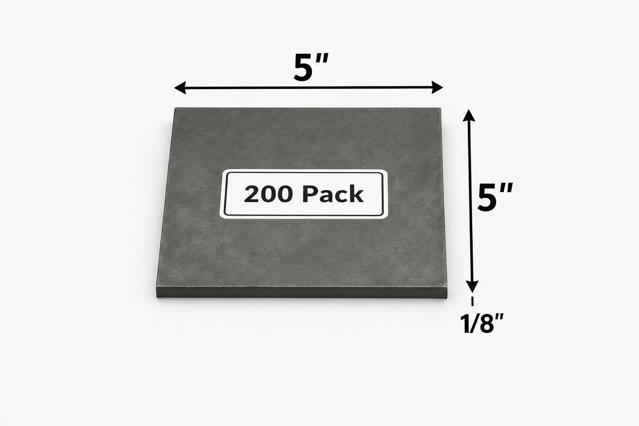 5” x 5” x 1/8” steel shim plate 200 pack