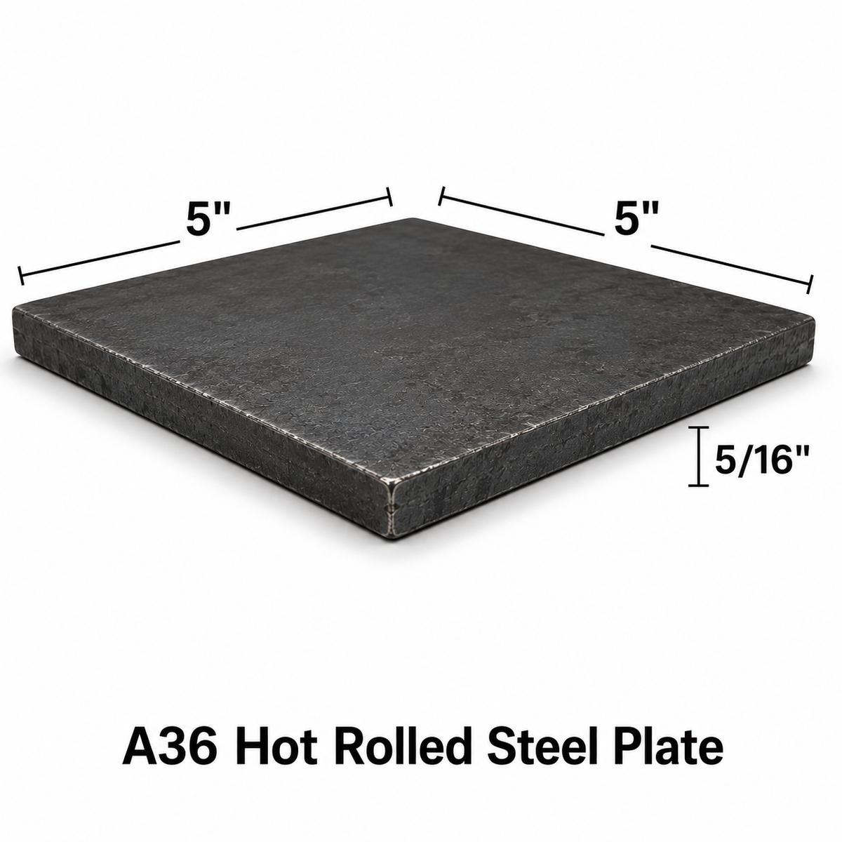 5 x 5 x 5/16" Steel Plate