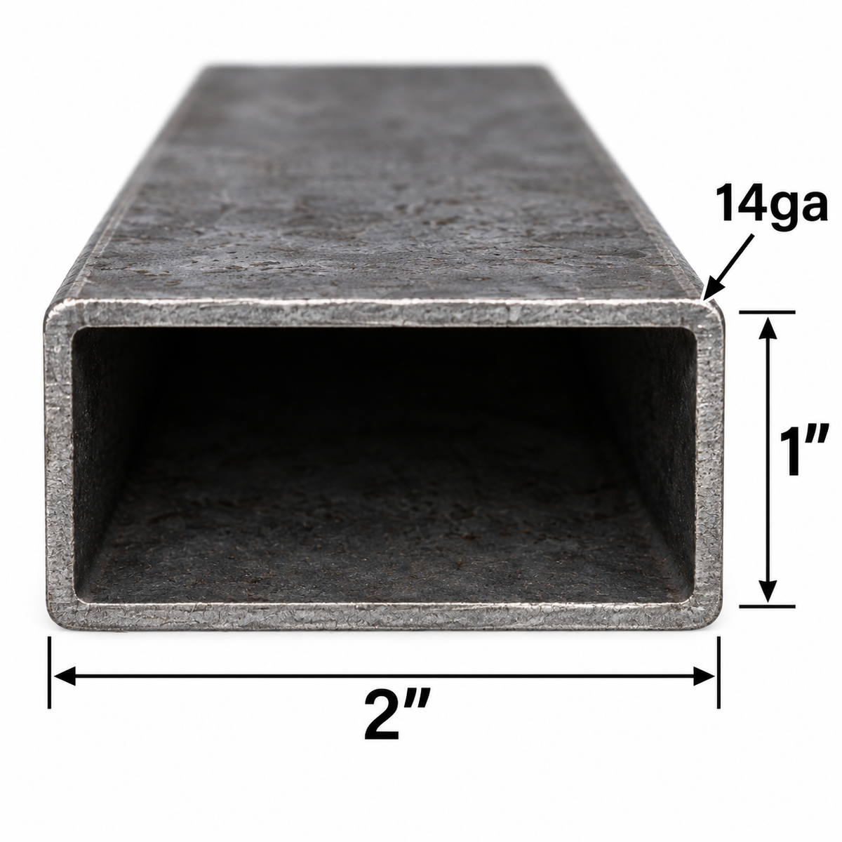 2" x 1" x 14ga Square Tube Steel A500 Hot Rolled 2” x 1” HSS Metal Pipe Hollow Structural Steel Support