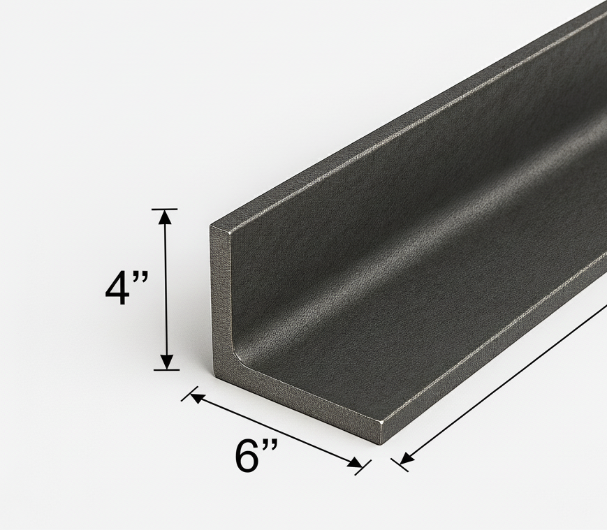 6” x 4” x 3/8” angle iron 