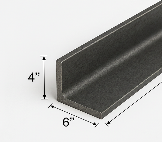 6” x 4” x 3/8” angle iron 