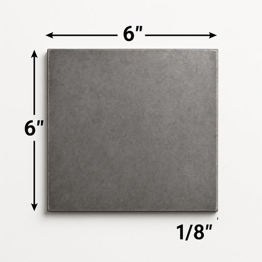 6“ x 6“ x 1/8“ square steel shim plate for welding practice