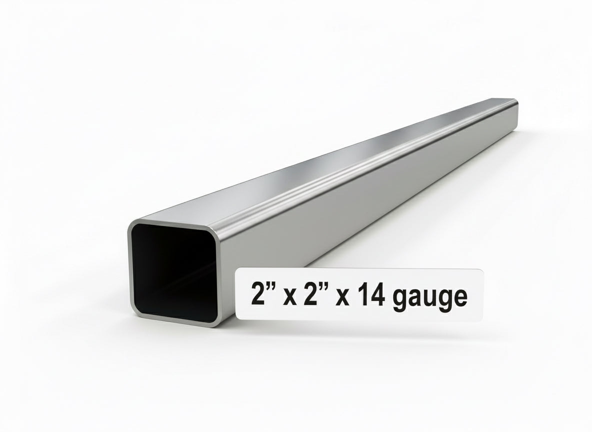 2” x 2” x 14ga HSS Tube Steel - A500 Carbon Steel - Square Metal Hollow Pipe - 0.083” Square Tube for Structural Fabrication