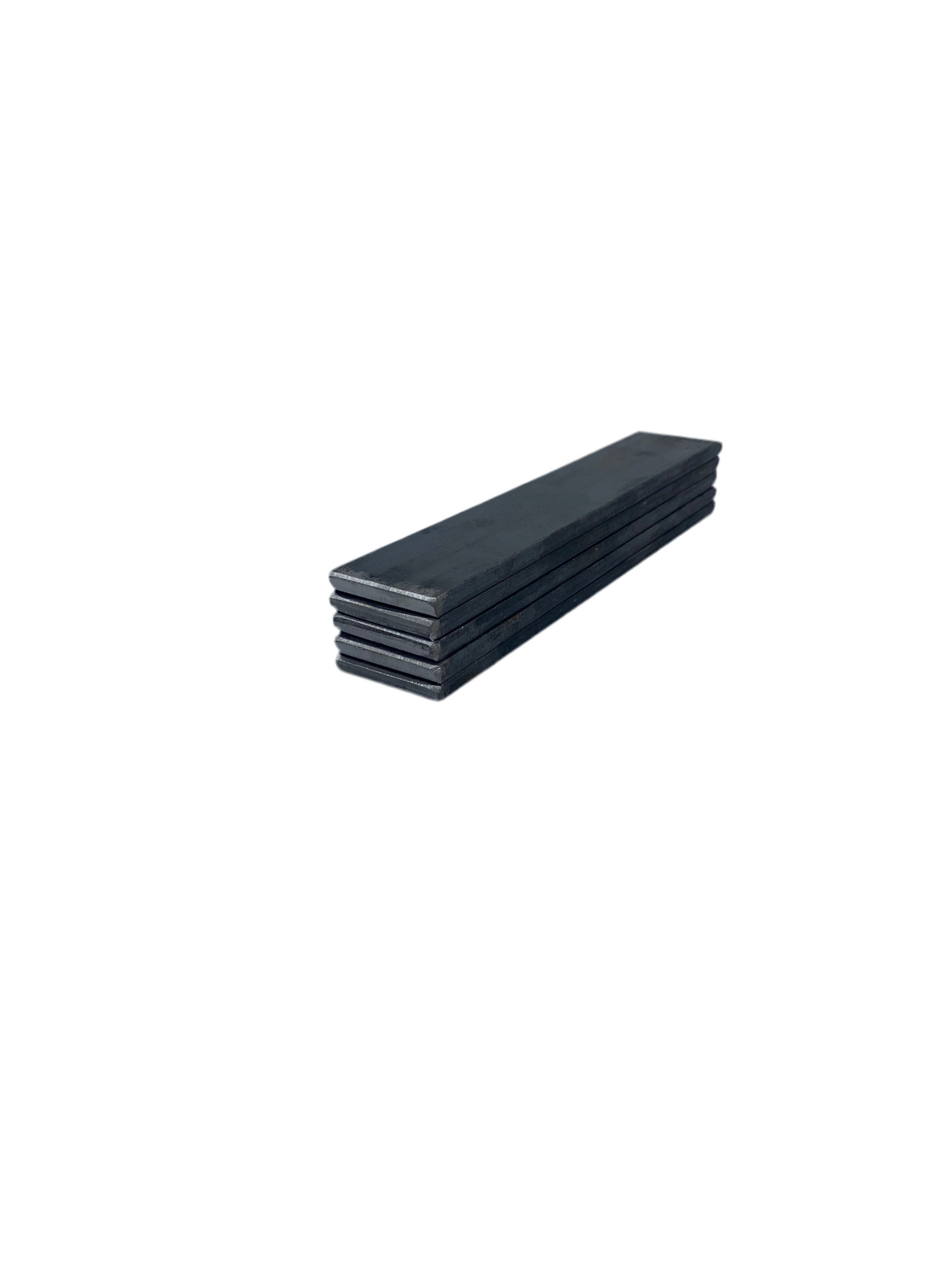 Stack of long rectangular shims or flat steel bars. A36 hot rolled carbon steel flat bar