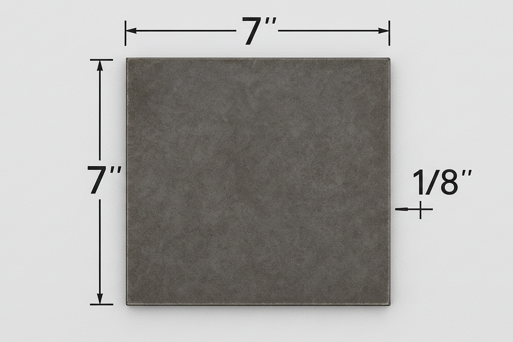 7” x 7” square steel plate