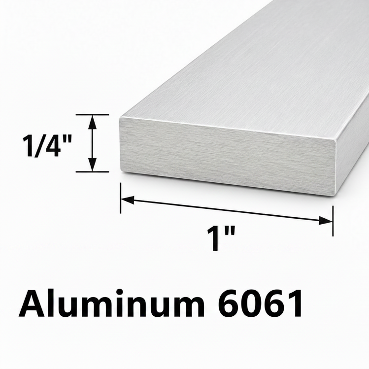 Aluminum bar 1 inch wide quarter inch thick grade 6061