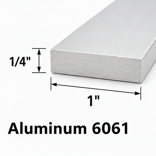 Aluminum bar 1 inch wide quarter inch thick grade 6061
