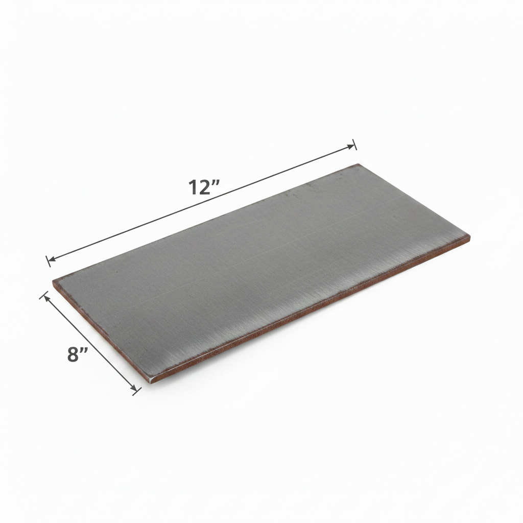 8” by 12” steel plate