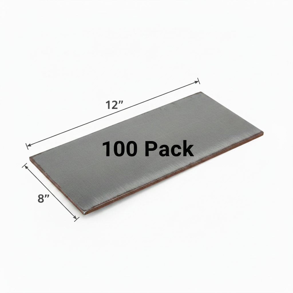 8” by 12” steel plate 100 pack