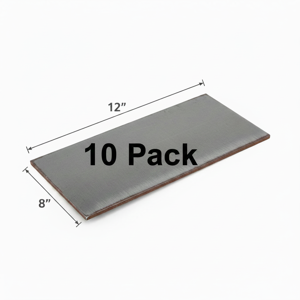 8” by 12” steel plate 10 pack