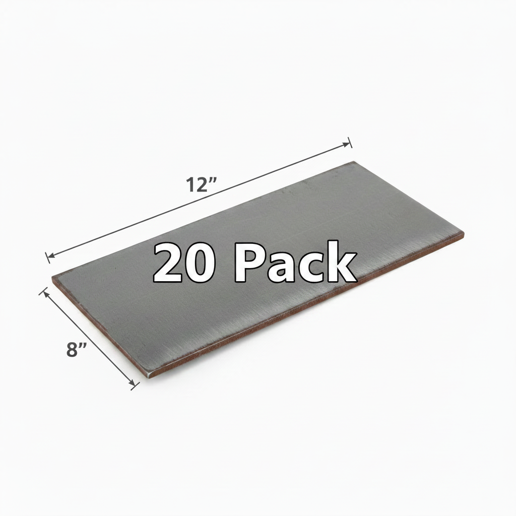 8” by 12” steel plate 20 pack