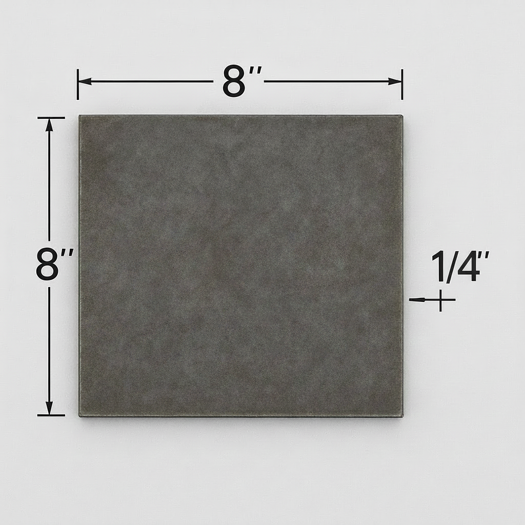 8” x 8” square steel plate 1/4” thick