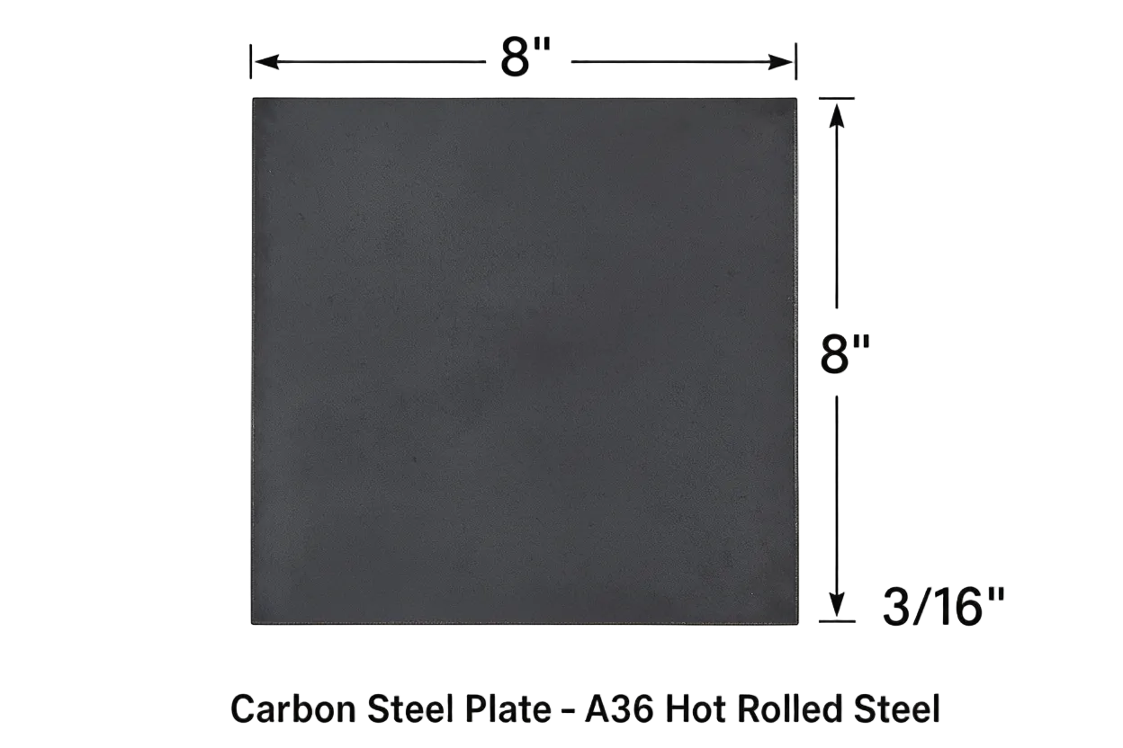 8” x 8” square steel plate