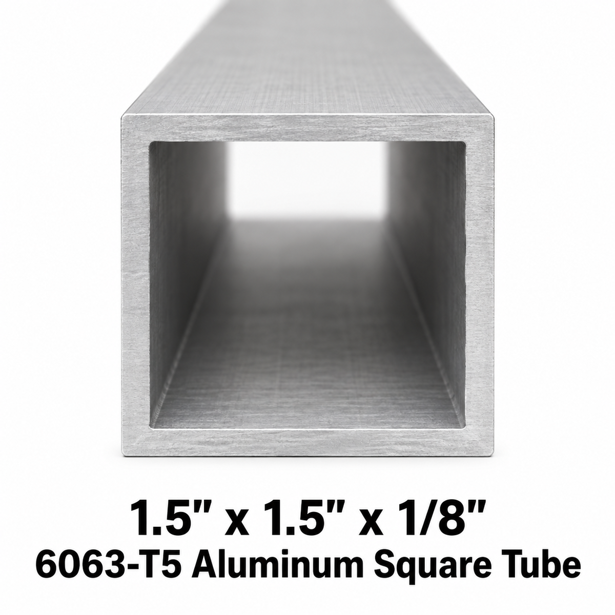 A 1.5 inch by 1.5” Metal square tube