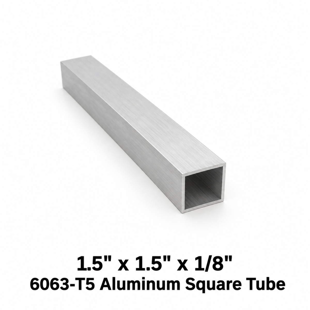 A 1.5 inch by 1.5 inch metal tube